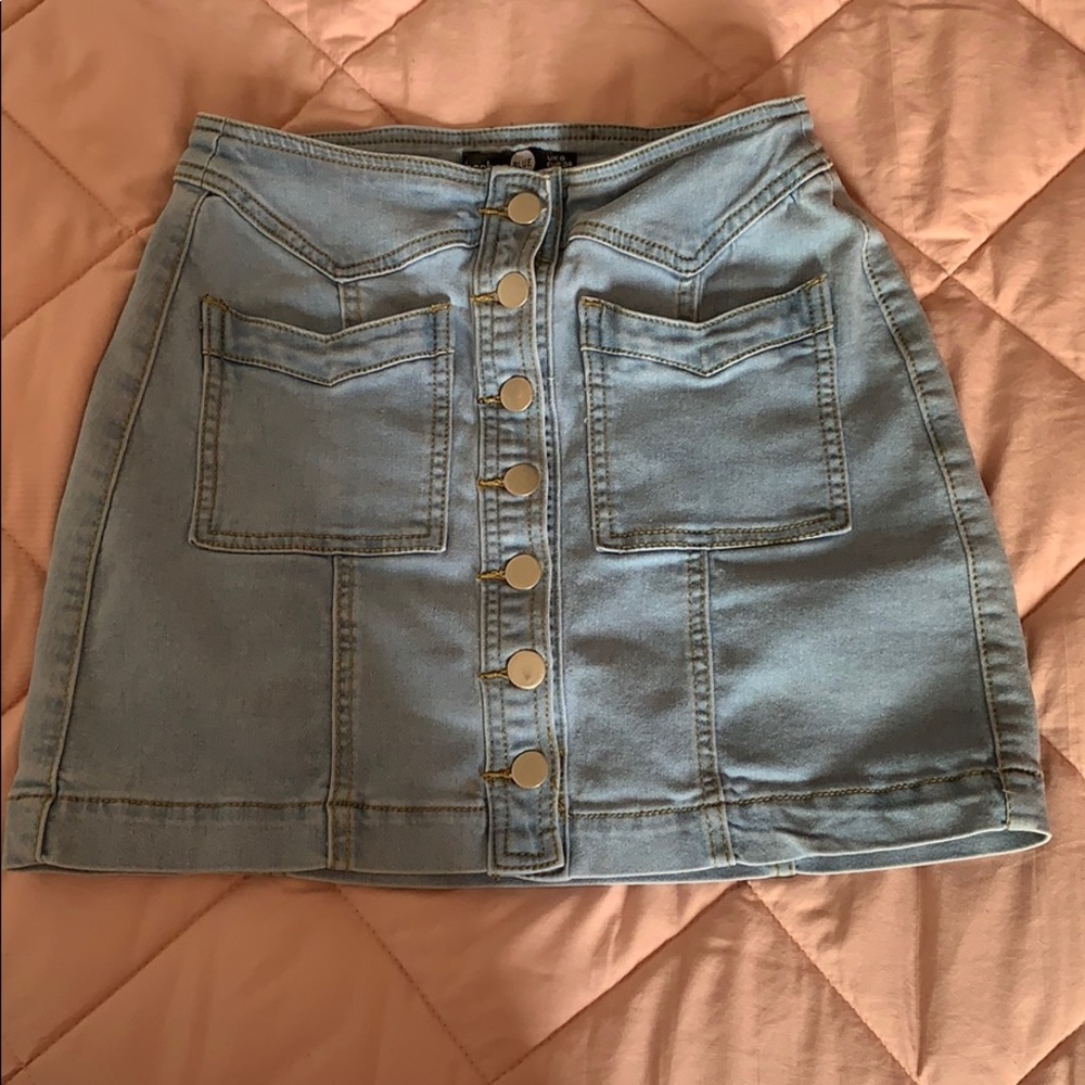 Denim mini skirt